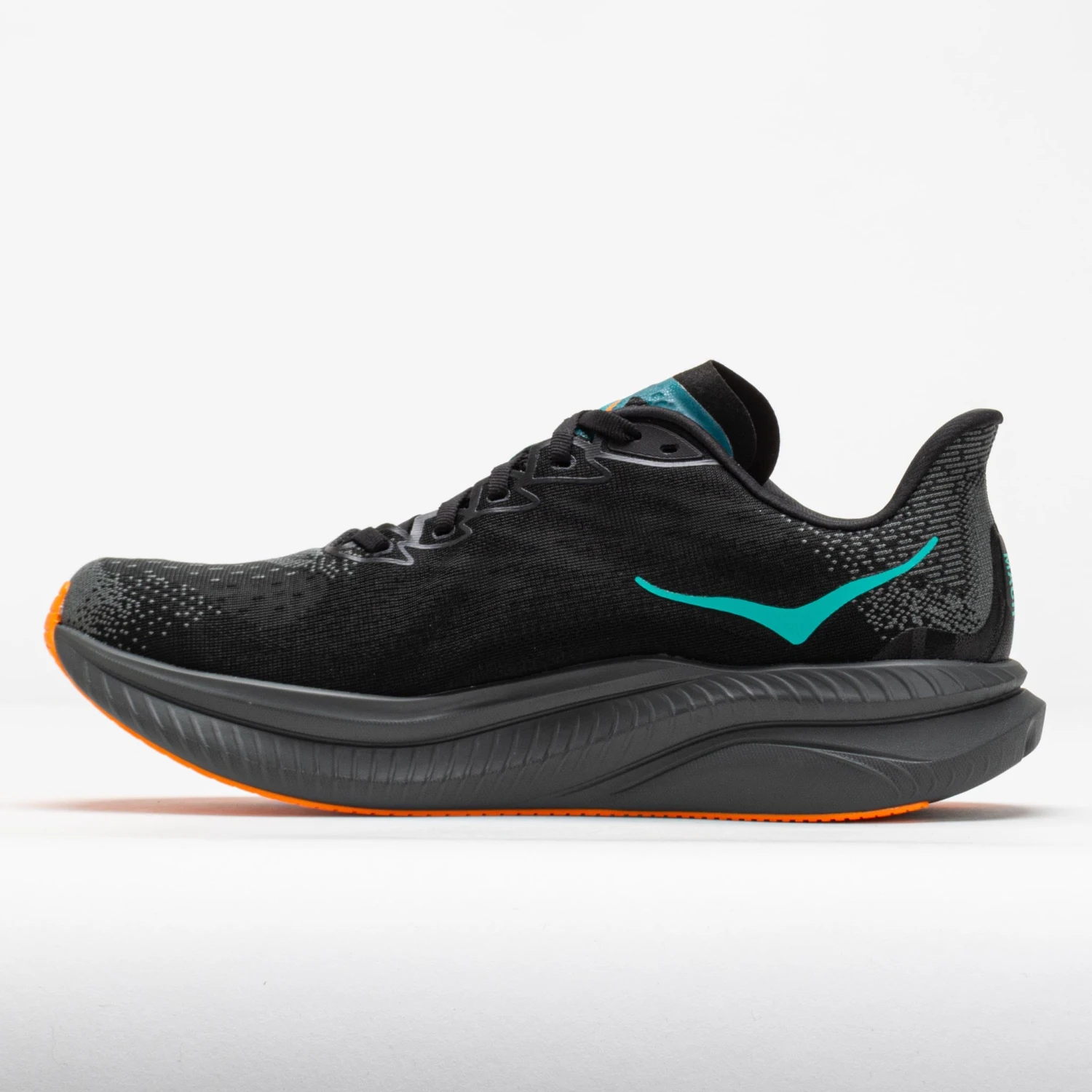 HOKA Mach 6 Men's Black/Electric Tangerine 2 HOKA Mach 6 Men's Black/Electric Tangerine - Image 2