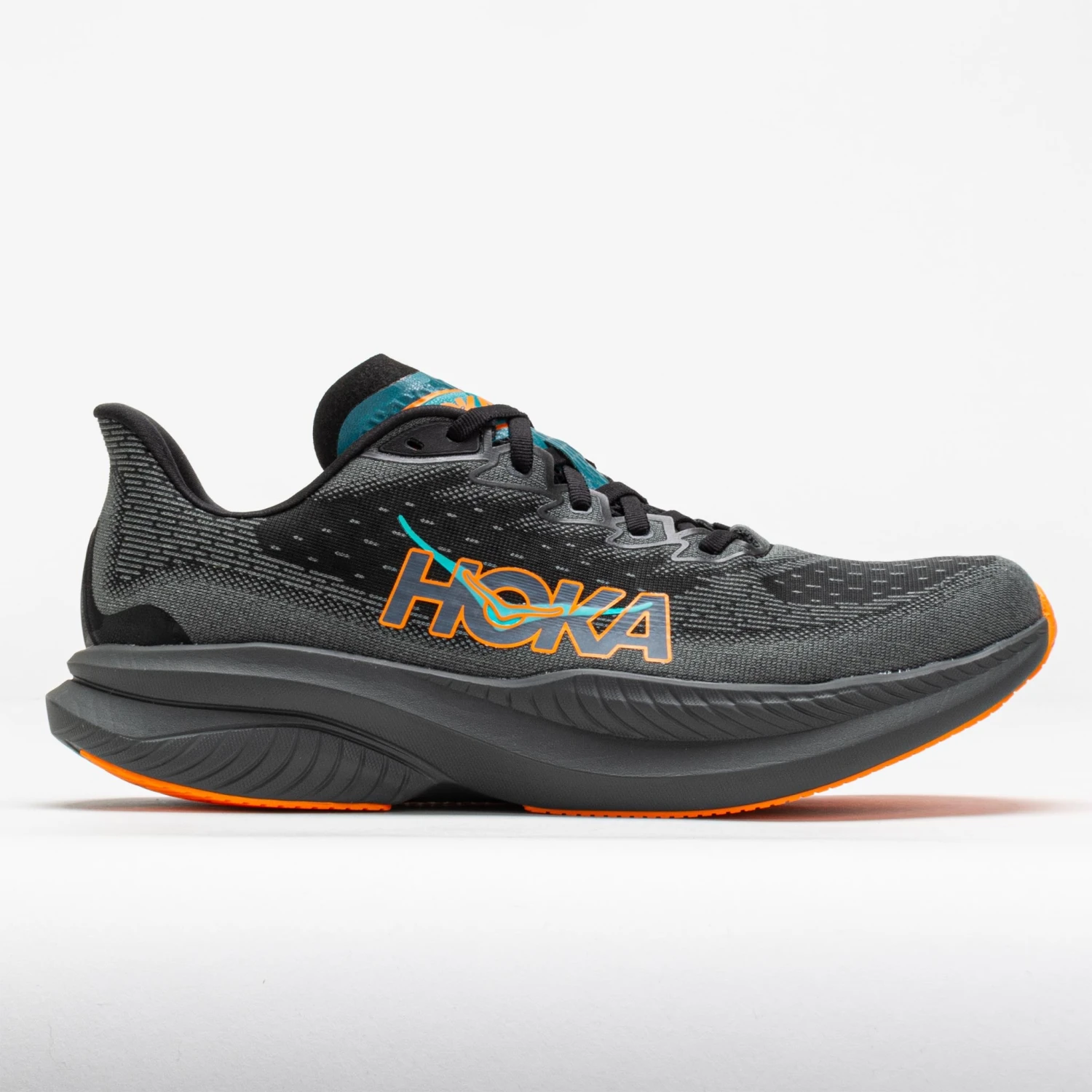 HOKA Mach 6 Men's Black/Electric Tangerine 1 HOKA Mach 6 Men's Black/Electric Tangerine