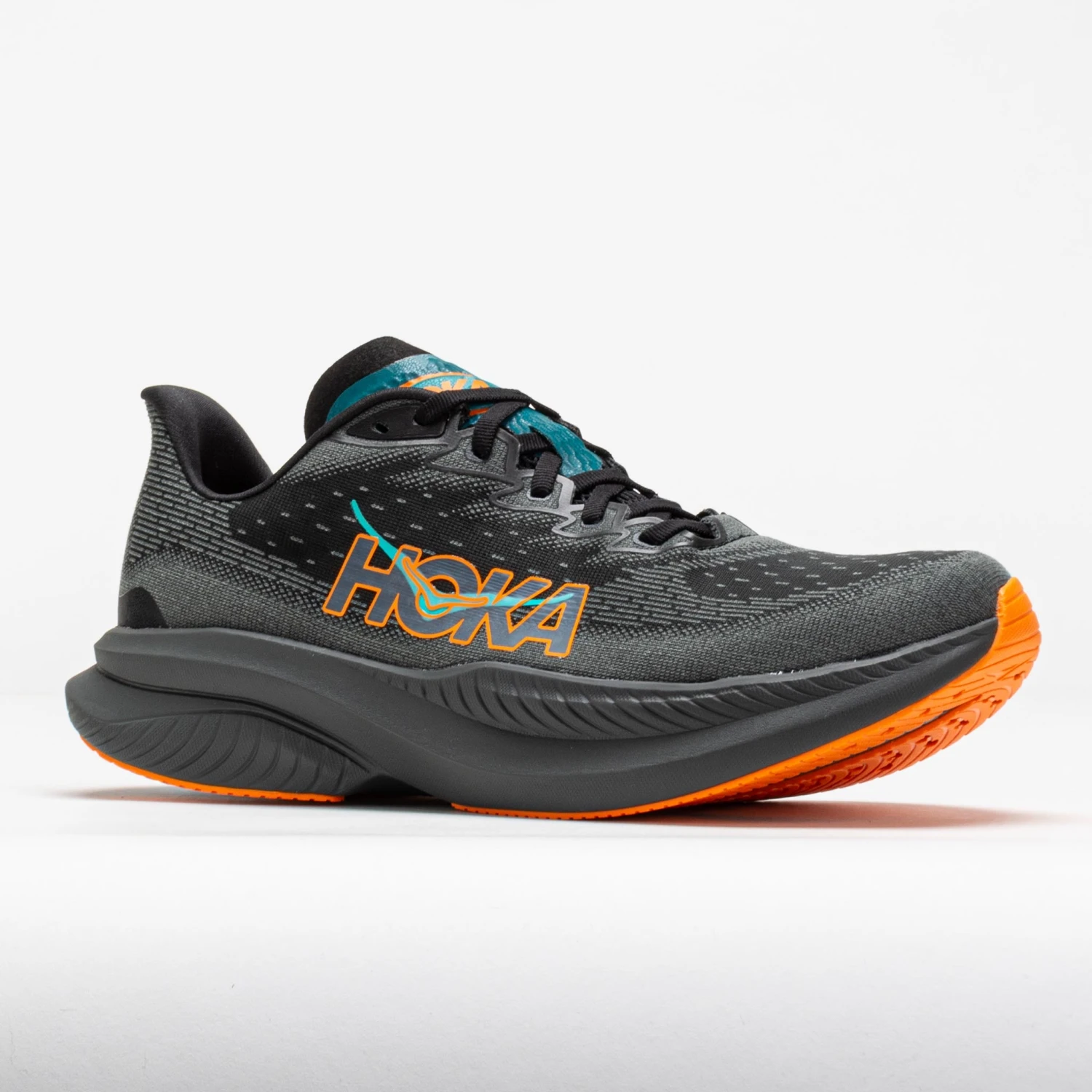 HOKA Mach 6 Men's Black/Electric Tangerine 5 HOKA Mach 6 Men's Black/Electric Tangerine - Image 5