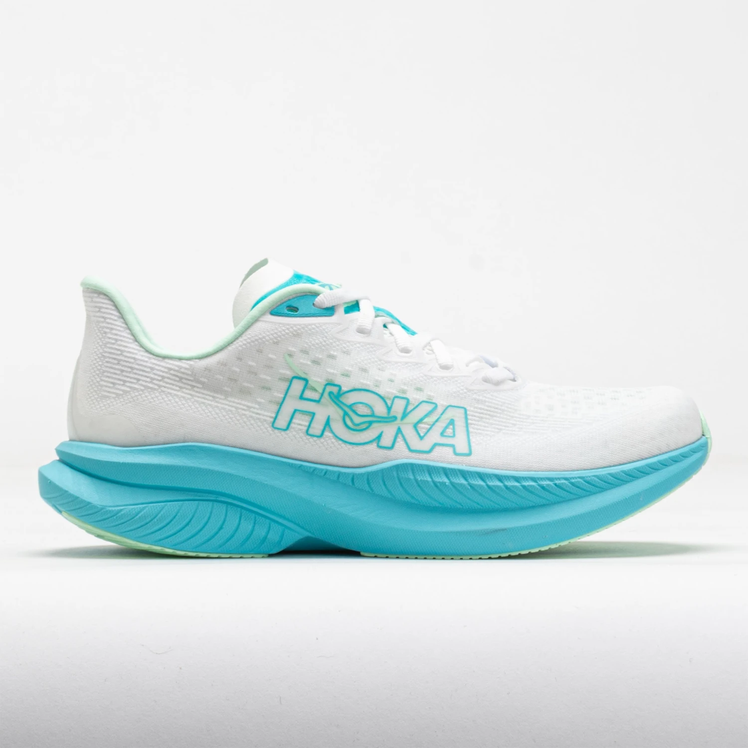 HOKA Mach 6 Women's White/Cielo Blue 1 HOKA Mach 6 Women's White/Cielo Blue