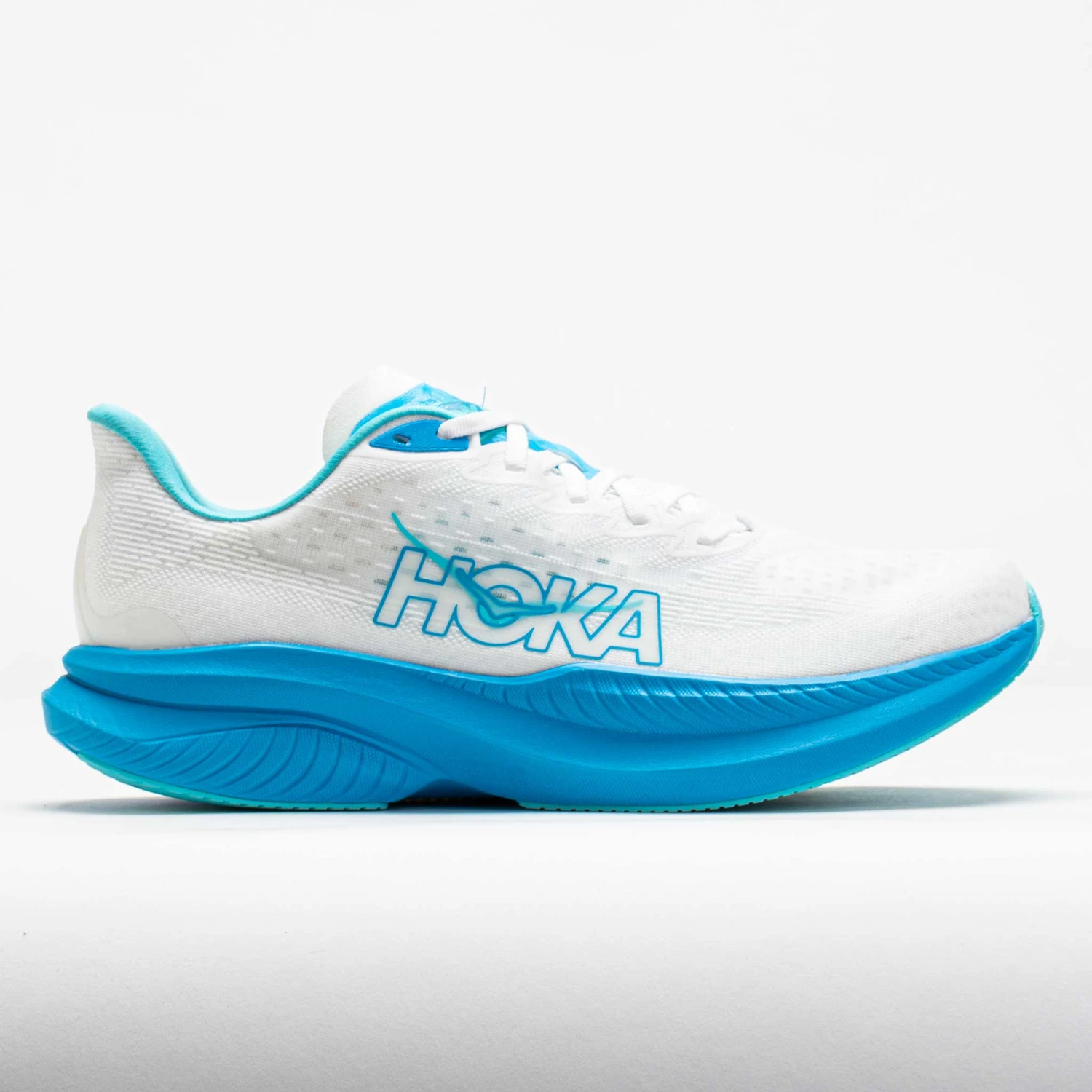 HOKA Mach 6 Men's White/Skyward Blue 1 HOKA Mach 6 Men's White/Skyward Blue
