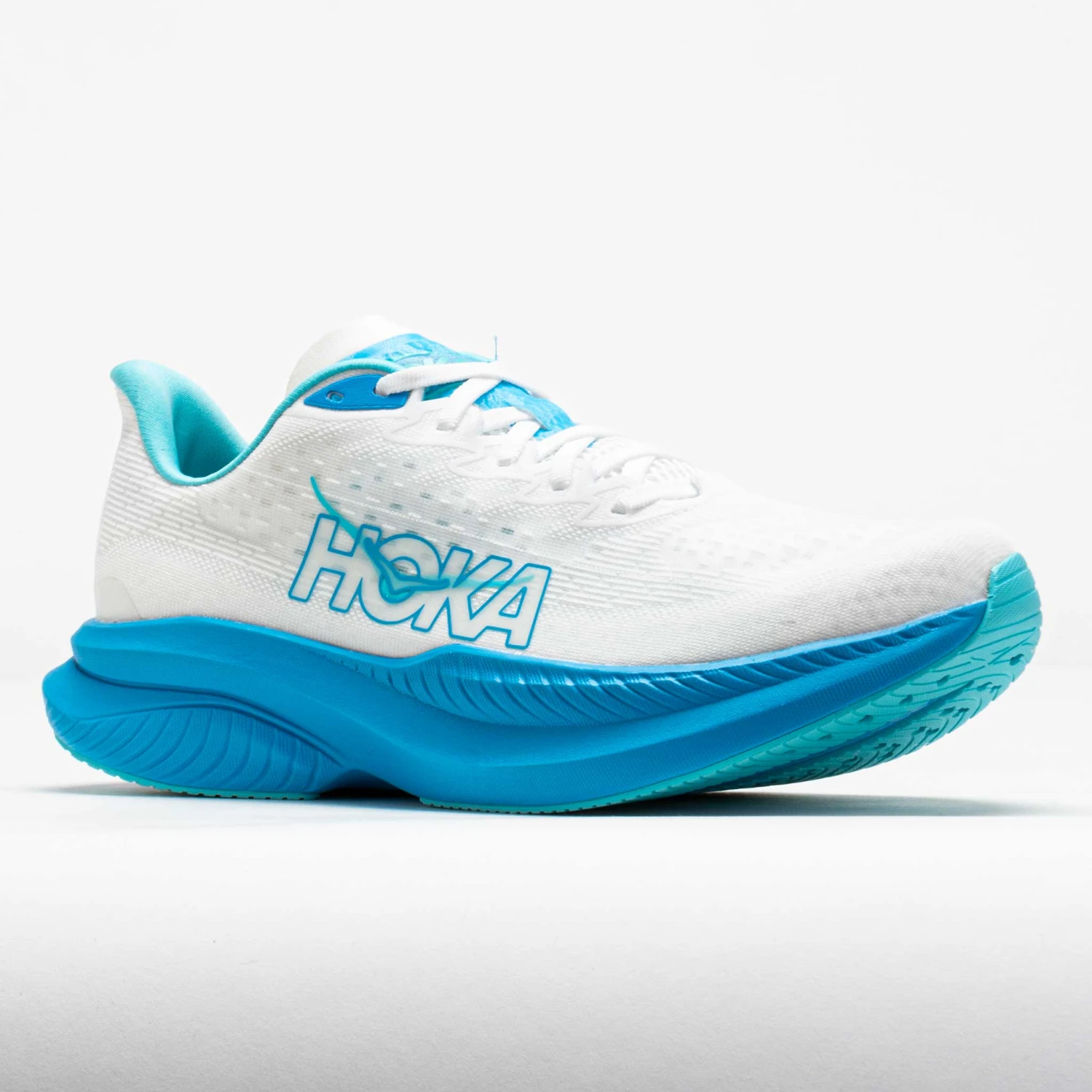 HOKA Mach 6 Men's White/Skyward Blue 5 HOKA Mach 6 Men's White/Skyward Blue - Image 5