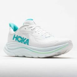 HOKA Clifton 10 Women's White/Cielo Blue -Holabird Sports 042214 5