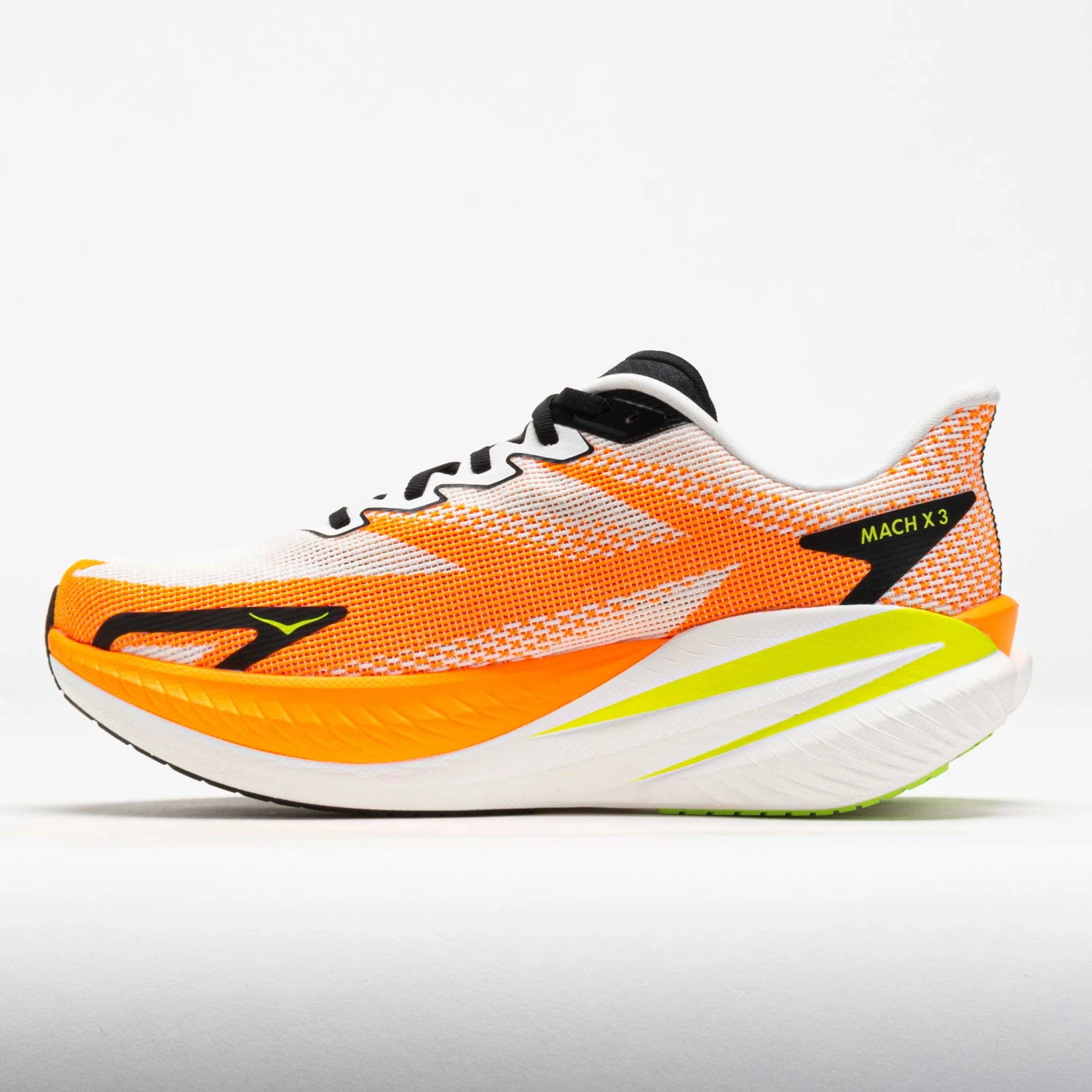 HOKA Mach X 3 Men's White/Neon Tangerine 2 HOKA Mach X 3 Men's White/Neon Tangerine - Image 2