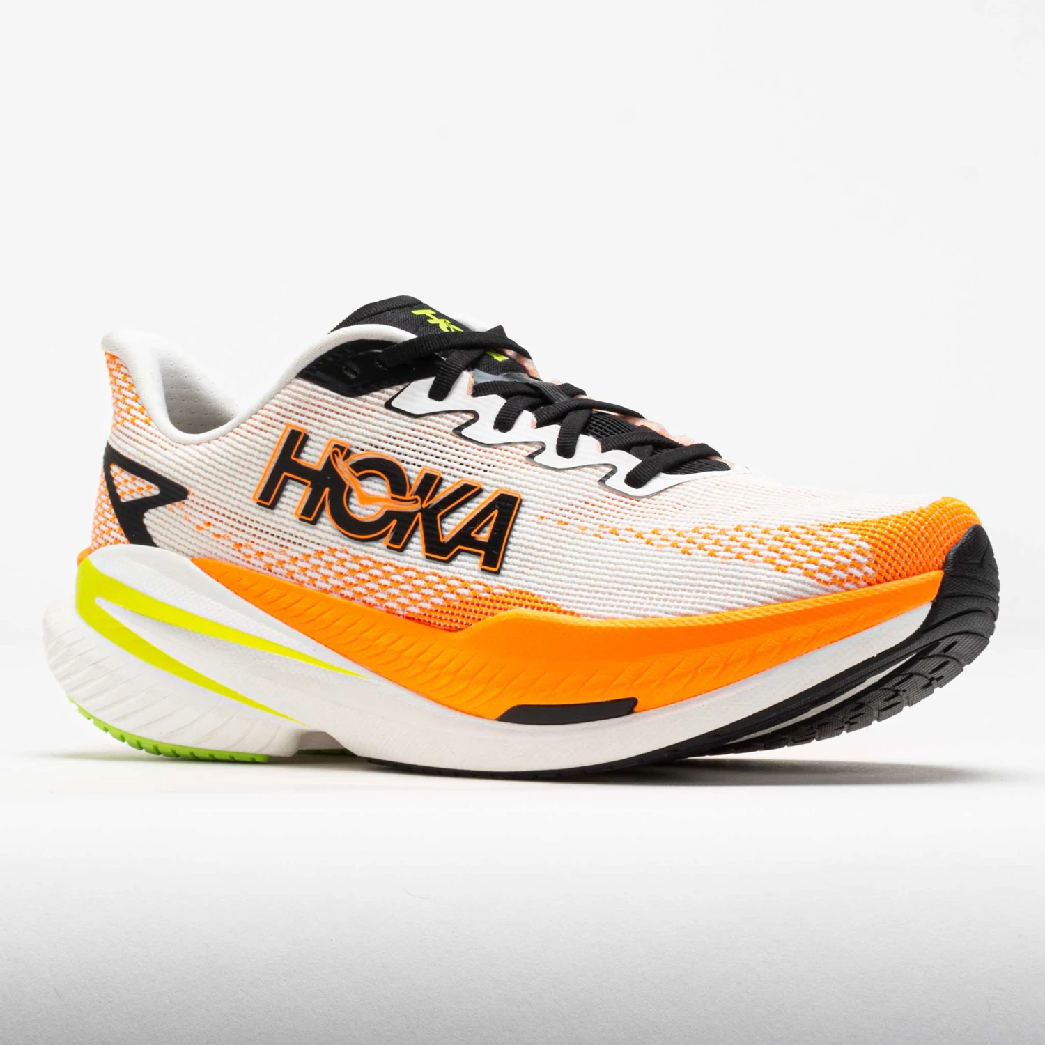 HOKA Mach X 3 Men's White/Neon Tangerine 5 HOKA Mach X 3 Men's White/Neon Tangerine - Image 5