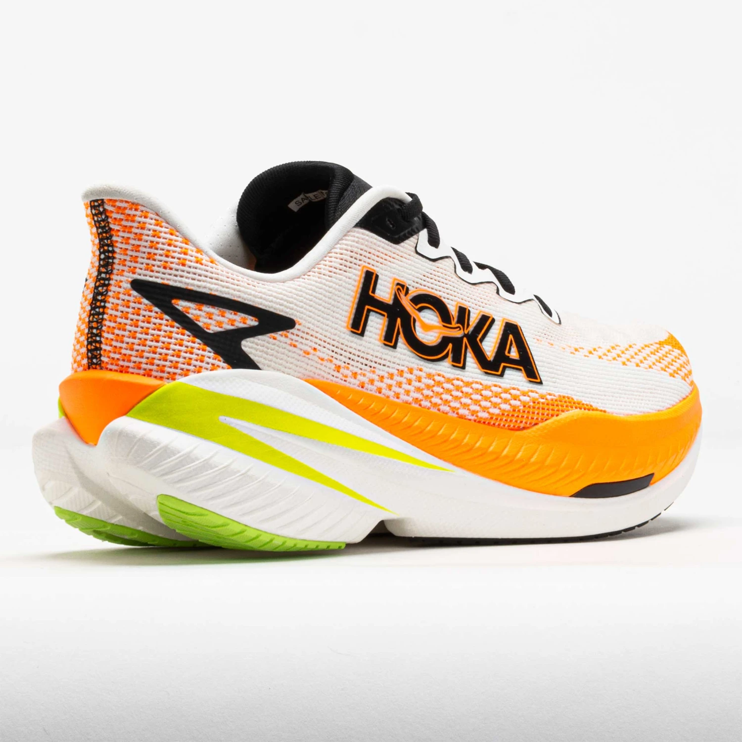 HOKA Mach X 3 Men's White/Neon Tangerine 6 HOKA Mach X 3 Men's White/Neon Tangerine - Image 6