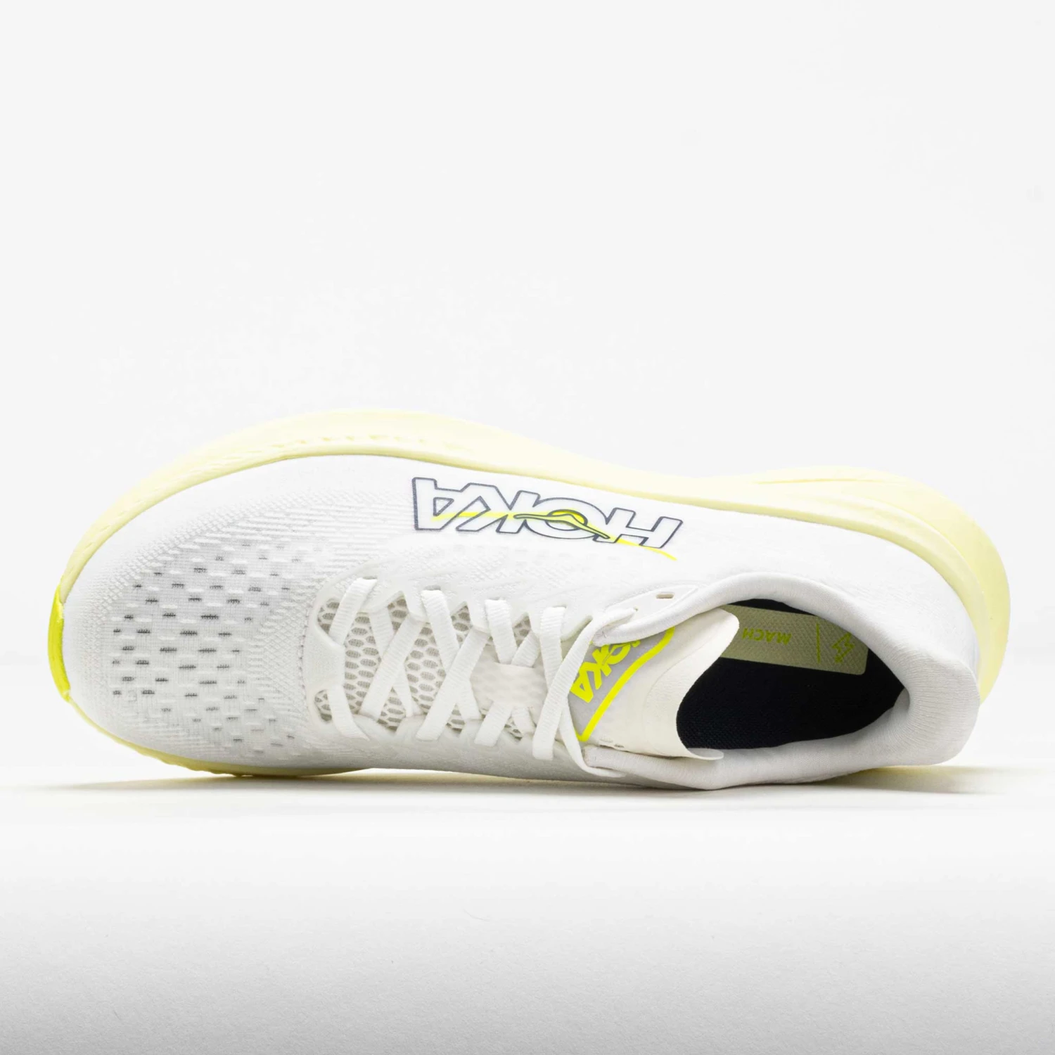 HOKA Mach 6 Women's White/Neon HOKA Citrus 3 HOKA Mach 6 Women's White/Neon HOKA Citrus - Image 3