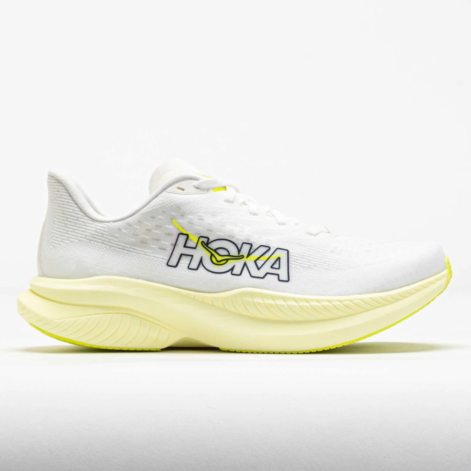HOKA Mach 6 Women's White/Neon HOKA Citrus 1 HOKA Mach 6 Women's White/Neon HOKA Citrus