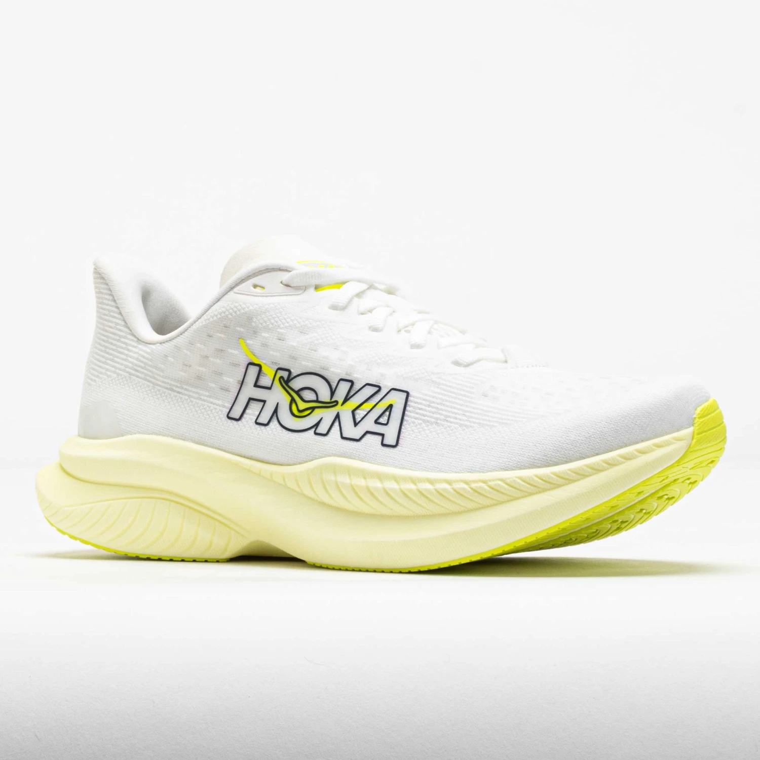 HOKA Mach 6 Women's White/Neon HOKA Citrus 5 HOKA Mach 6 Women's White/Neon HOKA Citrus - Image 5