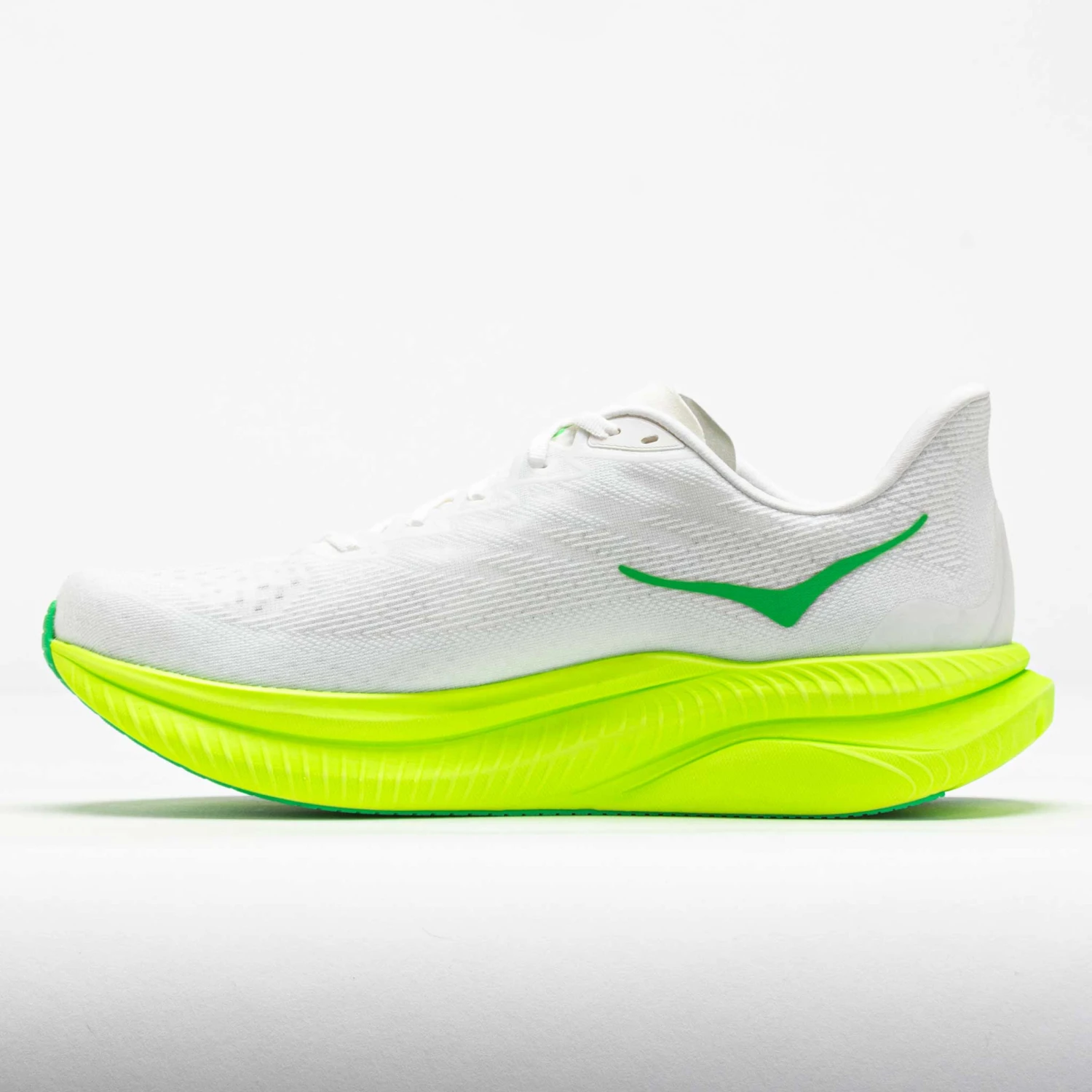 HOKA Mach 6 Men's White/Neon Lime 2 HOKA Mach 6 Men's White/Neon Lime - Image 2