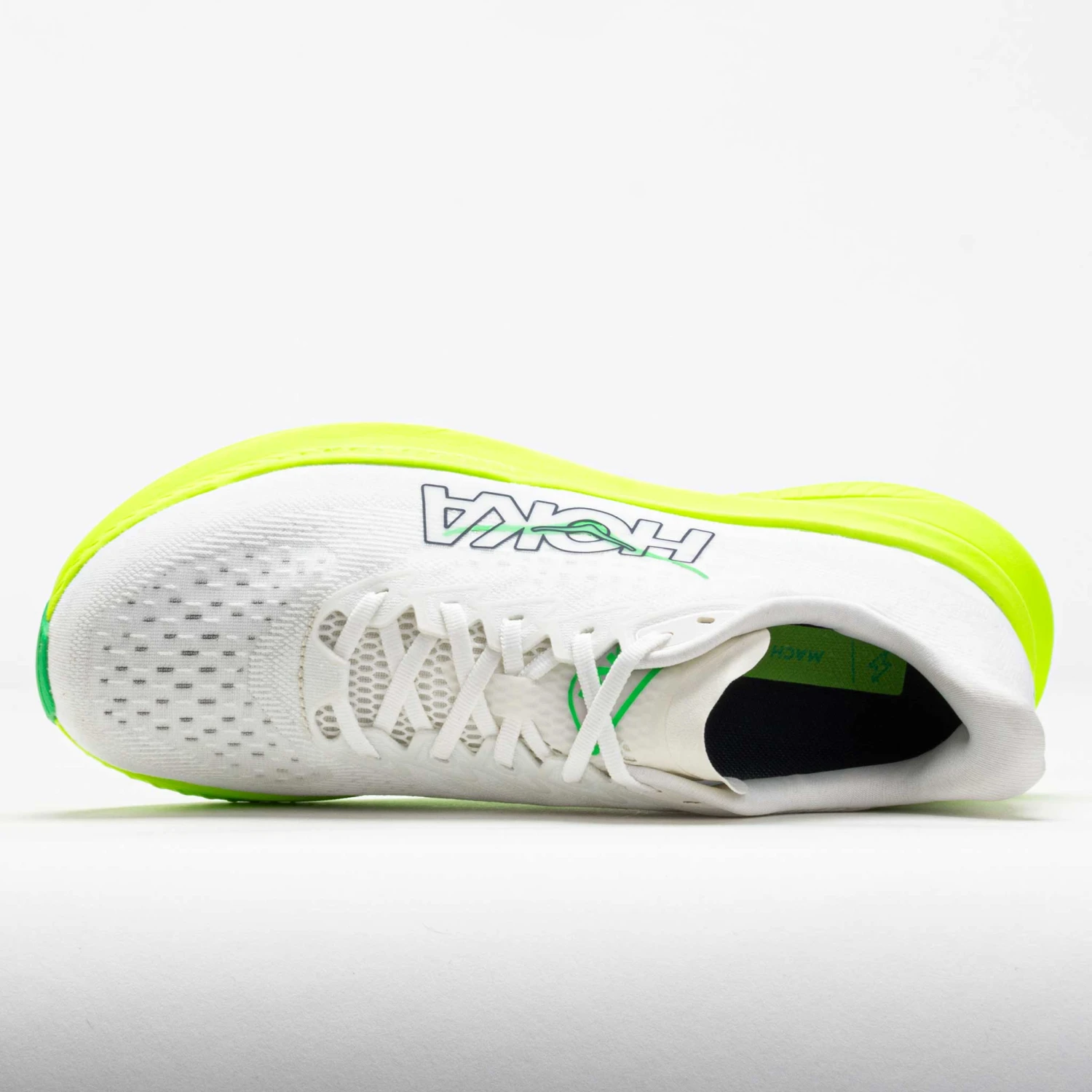 HOKA Mach 6 Men's White/Neon Lime 3 HOKA Mach 6 Men's White/Neon Lime - Image 3