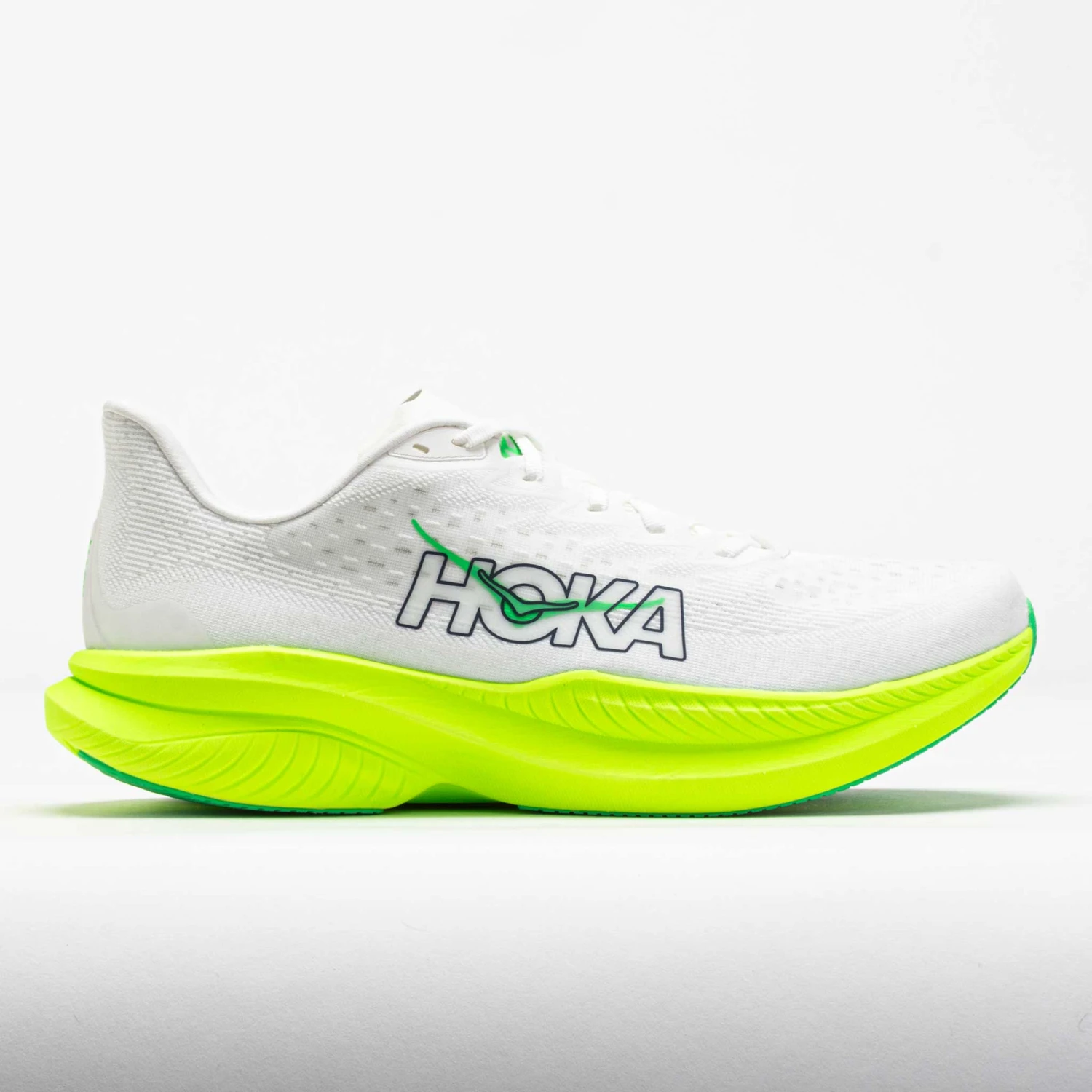 HOKA Mach 6 Men's White/Neon Lime 1 HOKA Mach 6 Men's White/Neon Lime