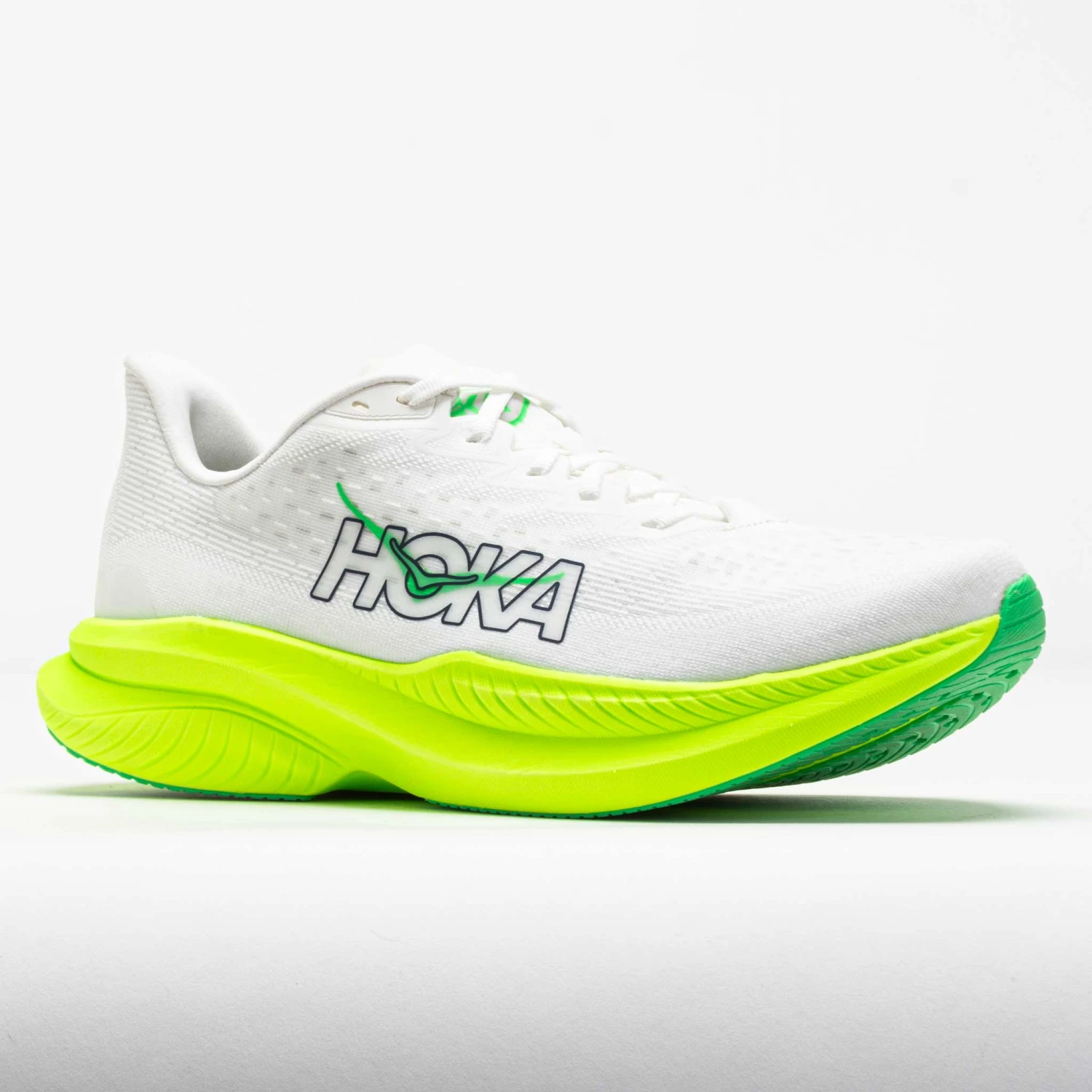 HOKA Mach 6 Men's White/Neon Lime 5 HOKA Mach 6 Men's White/Neon Lime - Image 5